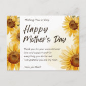 HAPPY MOEDERDAG MET ZONLOWERS WENSKAART BRIEFKAART (Voorkant)