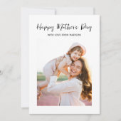 Happy Moederdag minimalistische fotokaart (Voorkant)
