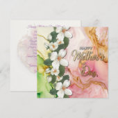 Happy Moederdag modern floral Feestdagenkaart (Voorkant / Achterkant)