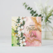 Happy Moederdag modern floral Feestdagenkaart (Staand voorkant)