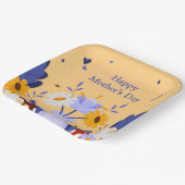 Happy Moederdag Modern Flowers Floral Botanical Papieren Bordje (Gebogen)
