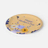 Happy Moederdag Modern Flowers Floral Botanical Papieren Bordje (Gekanteld)