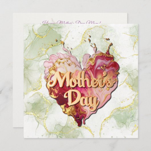 Happy Moederdag modern Holiday Kaart (Voorkant / Achterkant)