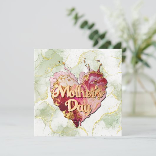 Happy Moederdag modern Holiday Kaart (Staand voorkant)