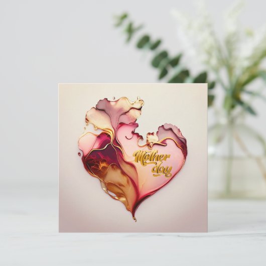 Happy Moederdag modern Holiday Kaart (Staand voorkant)