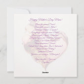 Happy Moederdag modern Holiday Kaart (Achterkant)