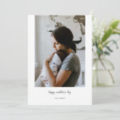 Happy moederdag modern minimalistisch fotocollage feestdagenkaart (Staand voorkant)