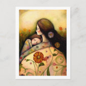 Happy Moederdag moeder en dochter schilderen Briefkaart (Voorkant)