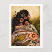 Happy Moederdag moeder en dochter schilderen Briefkaart (Voorkant)