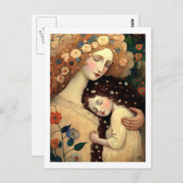 Happy Moederdag moeder en dochter schilderen Briefkaart