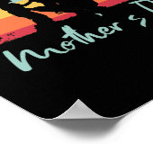 Happy Moederdag moeder en kind Geëerd Poster (Hoek)