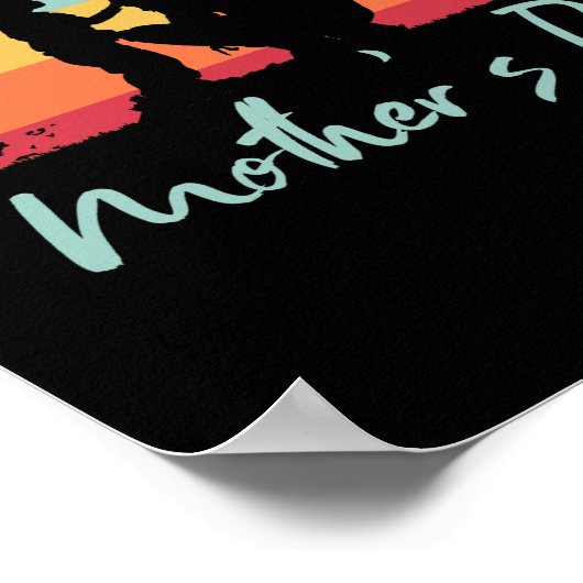 Happy Moederdag moeder en kind Geëerd Poster (Hoek)