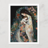 Happy Moederdag moeder en kind schilderen Briefkaart (Voorkant)