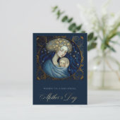 Happy Moederdag moeder en kind schilderen Briefkaart (Staand voorkant)