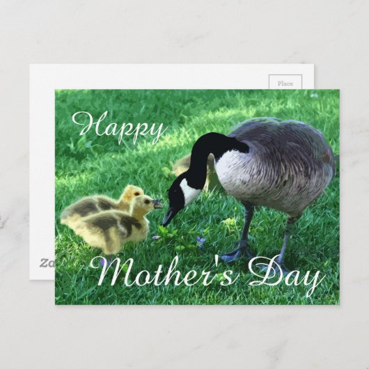 Happy Moederdag - Moeder Goose Briefkaart (Voorkant / Achterkant)