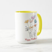 Happy Moederdag Mok – een prachtig bloemencadeau (Voorkant rechts)