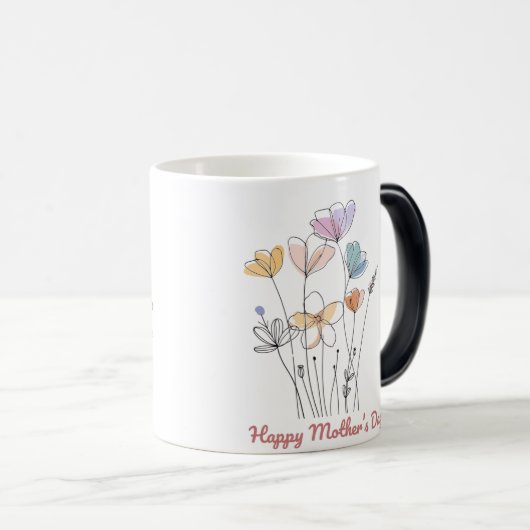 Happy Moederdag Mok – een prachtig bloemencadeau (Voorkant rechts)