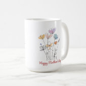 Happy Moederdag Mok – een prachtig bloemencadeau (Voorkant rechts)