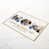 Happy Moederdag MOM 3 Photo Gold Foil Kaart (Gedraaid)