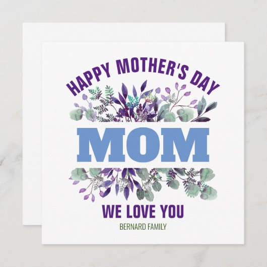 HAPPY MOEDERDAG MOM GEPERSONALISEERD GIFT (Voorkant / Achterkant)