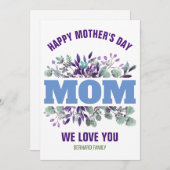 HAPPY MOEDERDAG MOM GEPERSONALISEERD GIFT KAART (Voorkant / Achterkant)