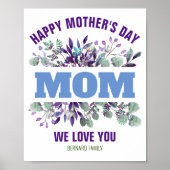 HAPPY MOEDERDAG MOM GEPERSONALISEERD GIFT POSTER (Voorkant)