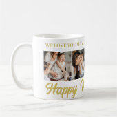 Happy Moederdag Mom Goud Fotorooster Koffie Mok (Links)