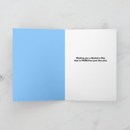 Happy Moederdag Mom Schattige Cat met Sweet Ice Po Feestdagen Kaart (Binnen)