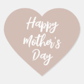 Happy Moederdag Mom Schattige Love Heart Cappuccin Hart Sticker (Voorkant)