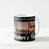 Happy Moederdag Mom Wit Fotorooster Koffie Mok (Voorkant rechts)