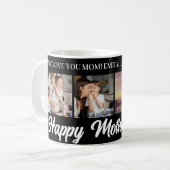 Happy Moederdag Mom Wit Fotorooster Koffie Mok (Voorkant links)