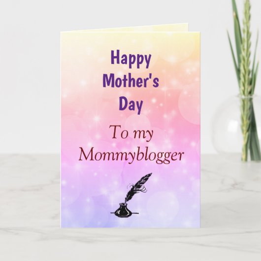 Happy Moederdag Mommyblogger ontwerp Kaart (Voorkant)