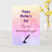 Happy Moederdag Mommyblogger ontwerp Kaart (Gele Bloem)