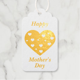 Happy Moederdag Mooie rode witte harten Cadeaulabels
