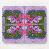 Happy Moederdag mousemat met crocussen Muismat (Voorkant)