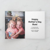 Happy Moederdag MUM Moderne Abstracte foto Feestdagen Kaart (Binnen)