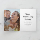 Happy Moederdag MUMMY Daisy Bloemenfoto Feestdagen Kaart (Binnen)