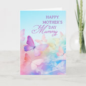 Happy Moederdag MUMMY pastelvlinders foto Feestdagen Kaart (Voorkant)