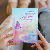 Happy Moederdag MUMMY pastelvlinders foto Feestdagen Kaart