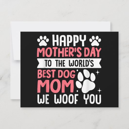 Happy Moederdag naar de wereld beste hond mama (Voorkant)