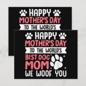 Happy Moederdag naar de wereld beste hond mama (Voorkant / Achterkant)