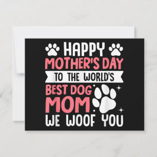Happy Moederdag naar de wereld beste hond mama Bedankkaart