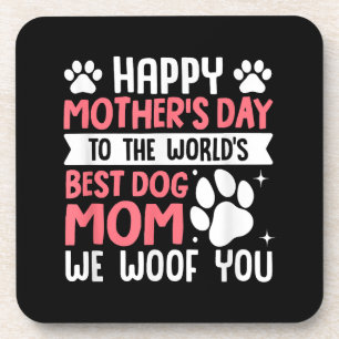 Happy Moederdag naar de wereld beste hond mama Bier Onderzetter