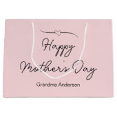 Happy Moederdag naar oma Bord roze Groot Cadeauzakje (Voorkant)