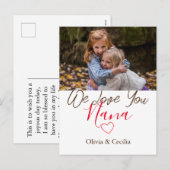 Happy Moederdag, nana, oma, simpele foto Feestdagenkaart (Voorkant / Achterkant)