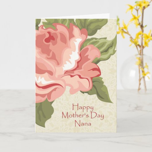 HAPPY MOEDERDAG NANA ROOS KAART (Gele Bloem)