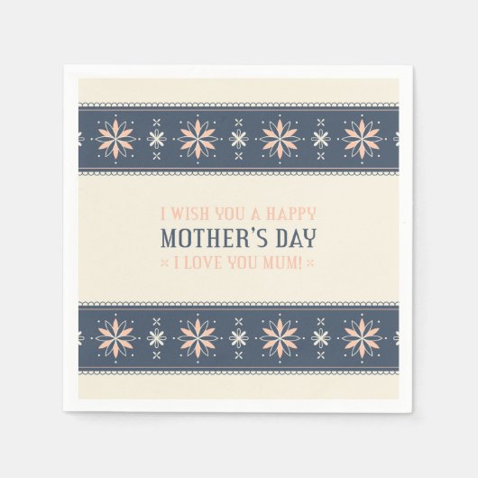 Happy Moederdag | Napkin Servet (Voorkant)