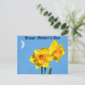 Happy Moederdag narcissen gouden medaille bloemen Briefkaart (Staand voorkant)