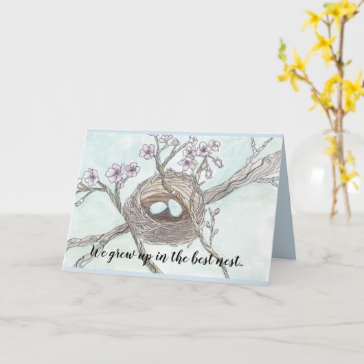 Happy Moederdag - Nest Kaart (Gele Bloem)