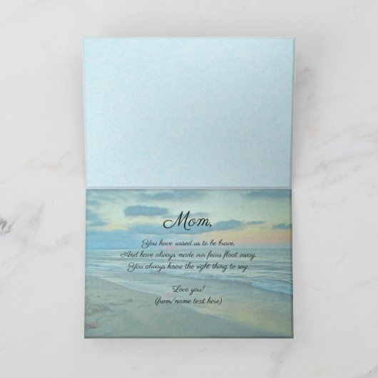 Happy Moederdag Ocean Sunset 0735 Kaart (Binnen)